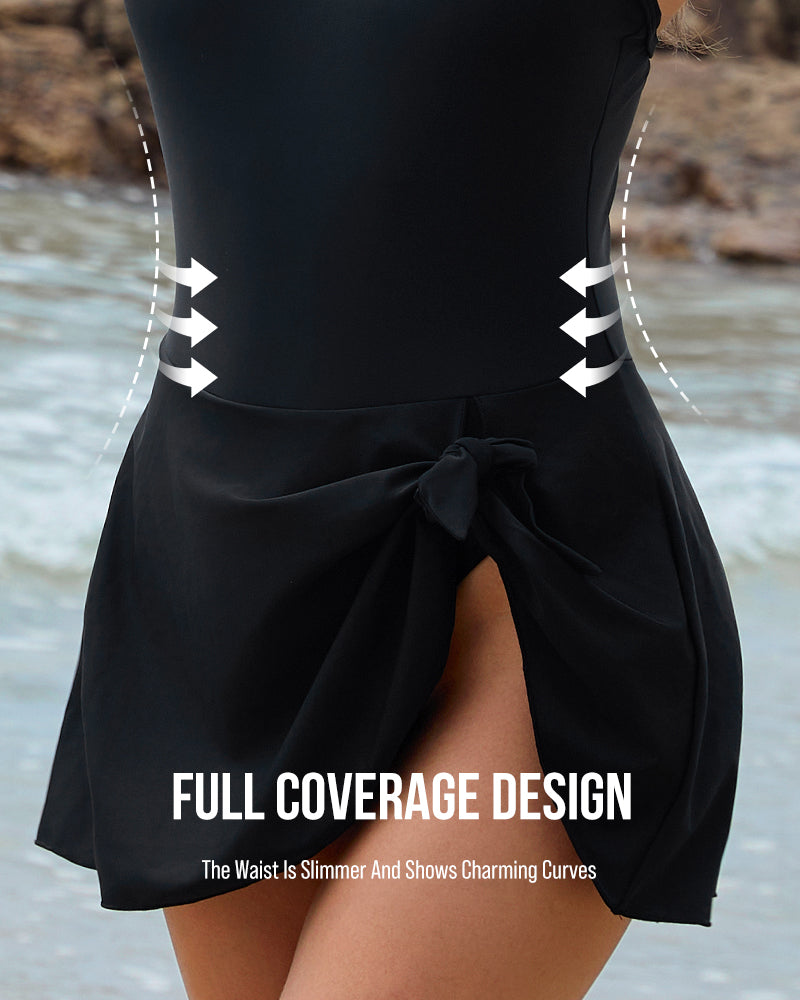 Women's Tummy Control Slim Fit Plus Size One Piece Swimsuit